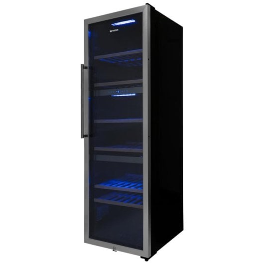 Vinoteca Infiniton WFL-284 140 botellas Negra Tri-Zona LED Baldas Regulables Ventilación Metálica