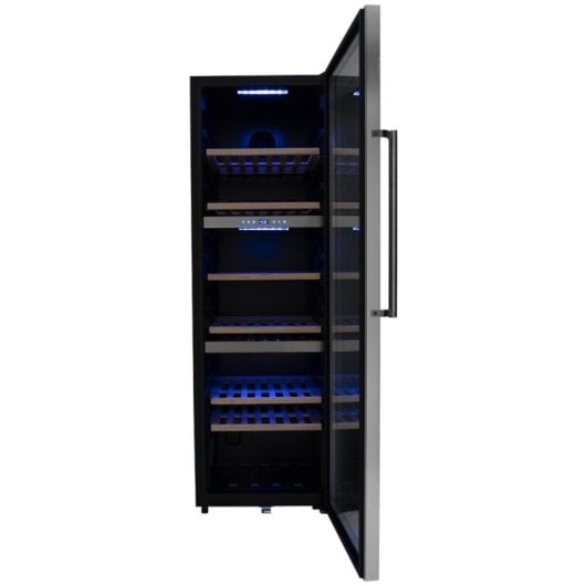 Vinoteca Infiniton WFL-284 140 botellas Negra Tri-Zona LED Baldas Regulables Ventilación Metálica