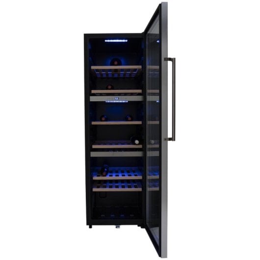 Vinoteca Infiniton WFL-284 140 botellas Negra Tri-Zona LED Baldas Regulables Ventilación Metálica