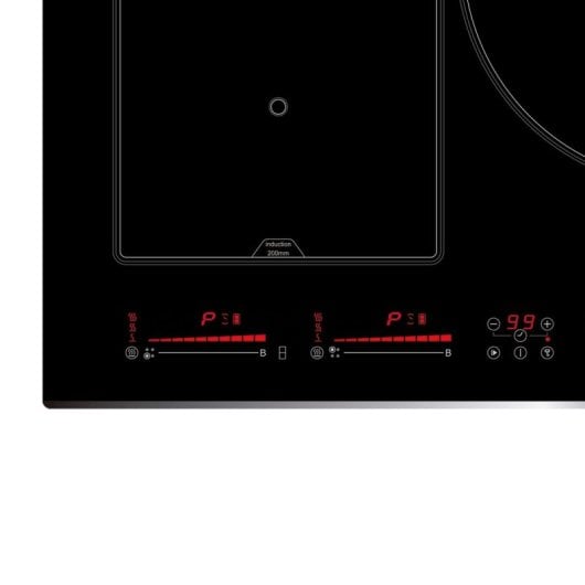 CATA INSB 8021 BK Hotte de Cuisine Intégrée 80 cm Plaque à Induction Noir Verre 4 Zones