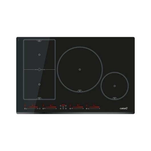 Placa de inducción Cata INSB 8021 BK 80 cm 4 zonas control táctil vidrio negro