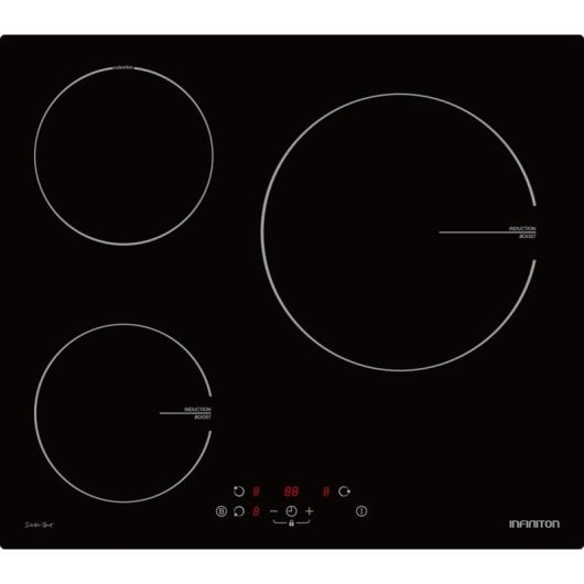Plaque Induction Infiniton IND3N61G28 3 Zones 6300W 60cm Noire Intégrée