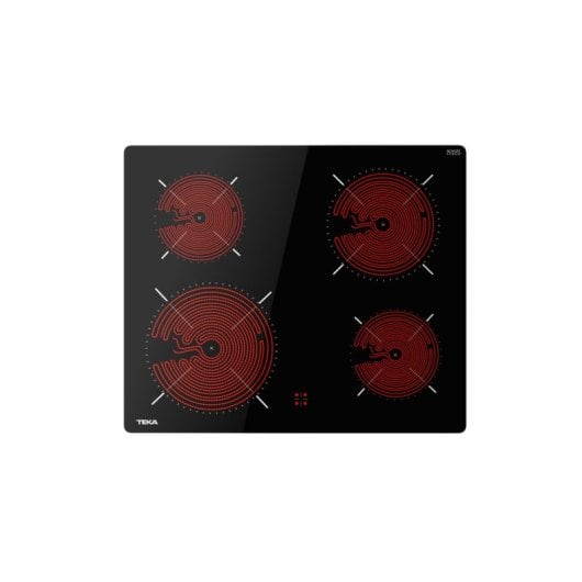 Placa vitrocerámica Teka TTC 64010 CRD Negro Integrado 60cm 4 zonas Vidrio y cerámica