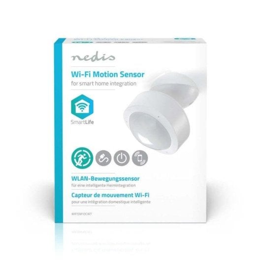 Sensor de Movimento Nedis WIFISM10CWT Wi-Fi Interior Compatível SmartLife Voz