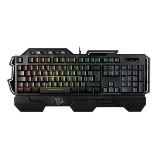 Clavier Vivanco 60432 Alámbrico USB QWERTY rétroéclairé LED RGB Noir