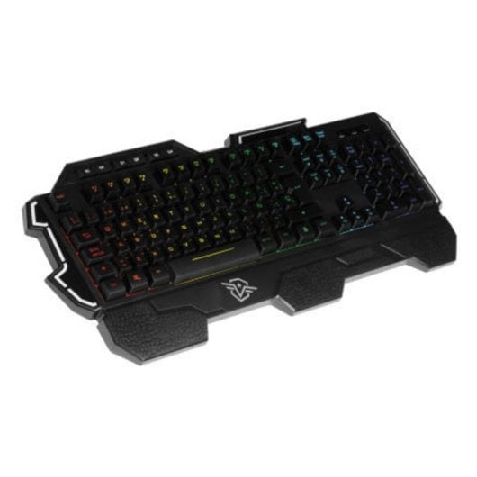 Clavier Vivanco 60432 Alámbrico USB QWERTY rétroéclairé LED RGB Noir