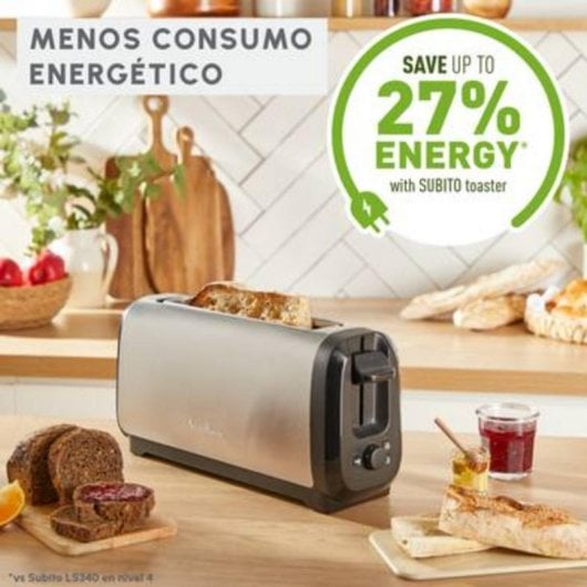 Tostadora Moulinex LS5S0DE0 1430 W Acero Inoxidable 1 Rebanada Negro