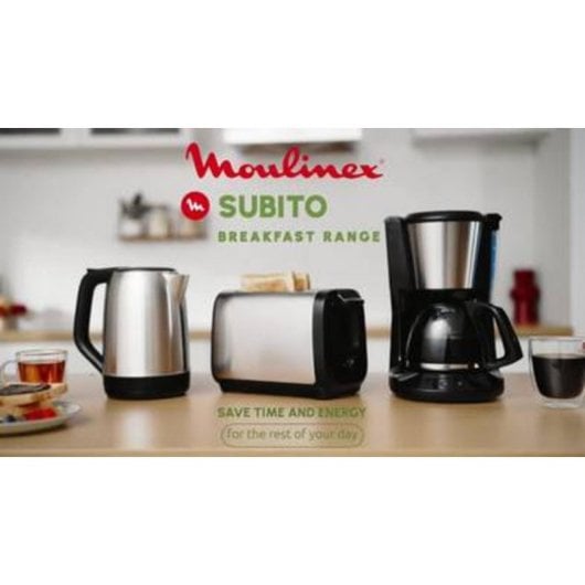 Tostador Moulinex LT5S0DE0 Negro Acero Inoxidable 2 Rebanadas 1200W Giratorio