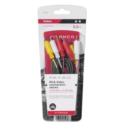 Câble RCA Vivanco B47/50 2m 3xRCA Macho/Macho