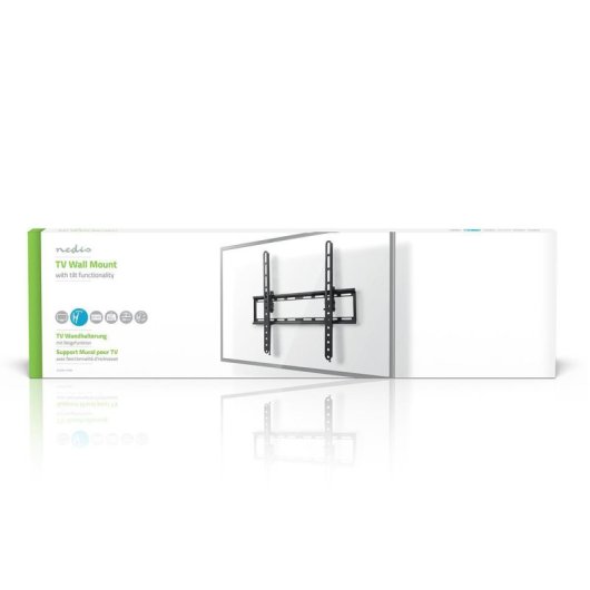 Support de Mur Nedis TVWM1131BK Inclinable 55" Noir Acier 0-20°