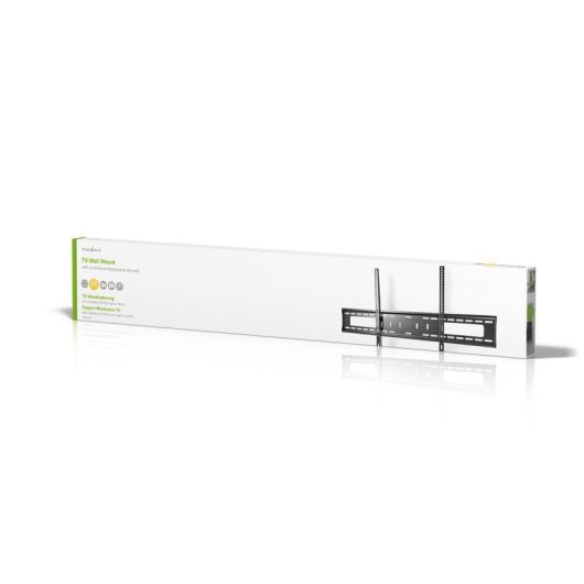 Soporte TV Nedis TVWM2070BK hasta 100", VESA 900x600, 75kg, Nivel Burbuja, Negro