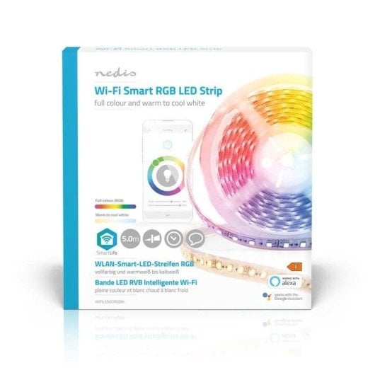 Tira LED Inteligente Nedis WIFILS50CRGBW 5m RGB Wi-Fi App 15W 405lm