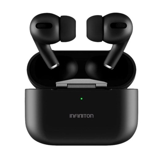 Infiniton BE60 Auriculares Sem Fios Bluetooth com Cancelamento Ativo de Ruido, ANC, Bateria 5h e Carga Sem Fios Pretos