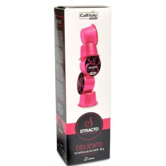 Cápsula de café Stracto Delicato 100 Colômbia Huila 10 unidades compatível Caffitaly