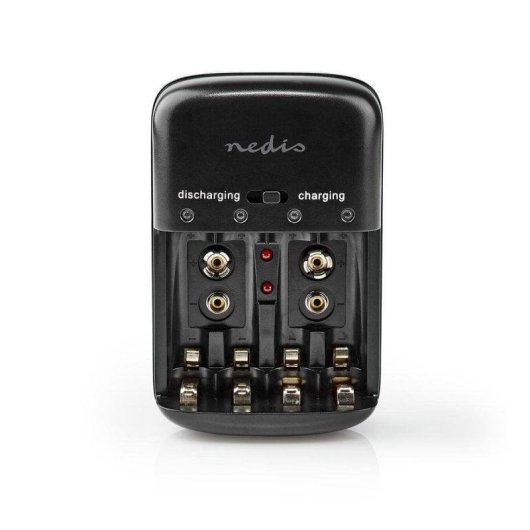 Ladegerät für Batterien Nedis BACH07 Universal NiMH/NiCd AA AAA 9V Entladen und Schnellladen