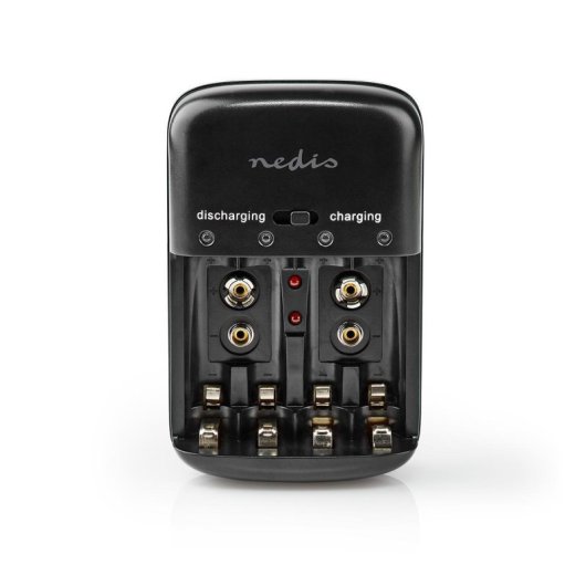 Ladegerät Nedis BACH07 Universal NiCd NiMH AA AAA 9V Ladegerät Ladegerät Nedis BACH07 Universal NiCd NiMH AA AAA 9V Ladegerät