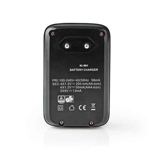 Ladegerät Nedis BACH07 Universal NiCd NiMH AA AAA 9V Ladegerät Ladegerät Nedis BACH07 Universal NiCd NiMH AA AAA 9V Ladegerät