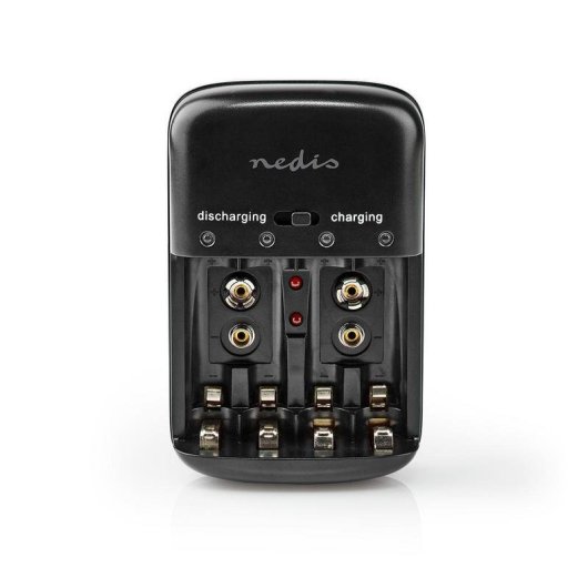 Ladegerät für Batterien Nedis BACH07 Universal NiMH/NiCd AA AAA 9V Entladen und Schnellladen