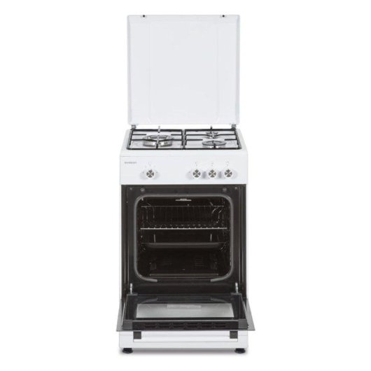 Cocina de gas Infiniton CC56BWC con Horno Funcíón Grill Blanca