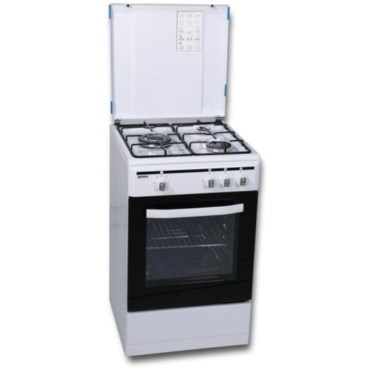 Cocina Rommer VCH-350 FG BUT 3 zonas gas butano horno 50L blanca