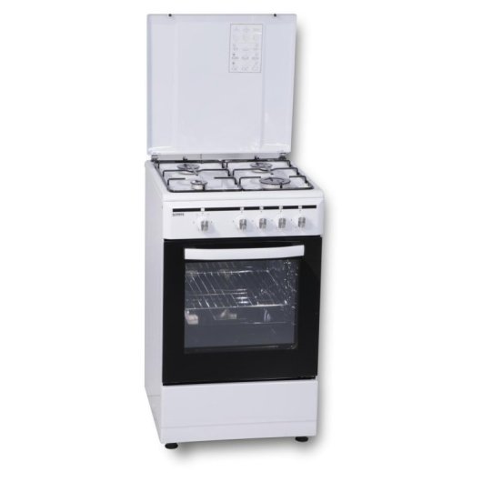 Cocina Rommer VCH 455 Gas Natural 50L 4 Fuegos Esmaltada Blanca