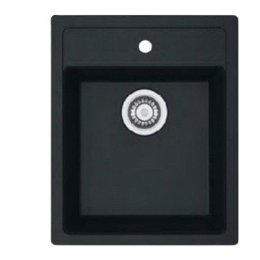 Lavabo Mepamsa CUBO 43.53 Sobre Encimera Sintek Negro 430x530mm 1 Seno
