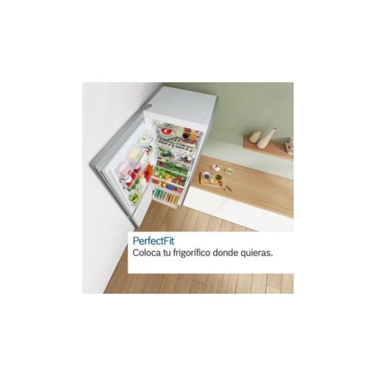 Frigorífico Bosch Combi Libre Instalación 203cm 438L D Inox Antihuellas Zona Fresca