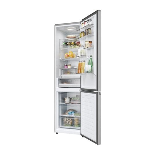 Frigorifique Haier Combi 2D 60 176cm 406L D Acier Inox Zone Fraîche