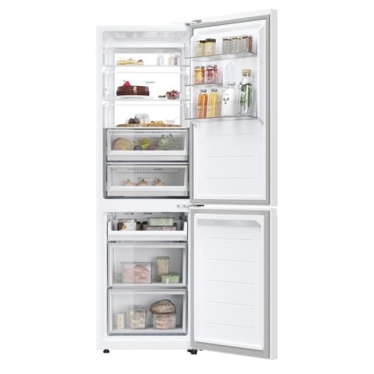 Frigorífico Haier 2 Portas 200cm 403L D Branco No Frost Multi Airflow Zona Fresca Vidro