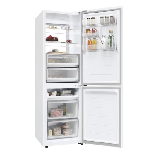 Frigorífico Haier 2 Portas 200cm 403L D Branco No Frost Multi Airflow Zona Fresca Vidro