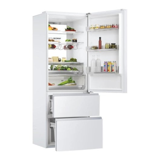 Frigorífico Haier Combi 3D 70 Series 7 70cm 483L D Platina Caixas Diretas Zona Fresca