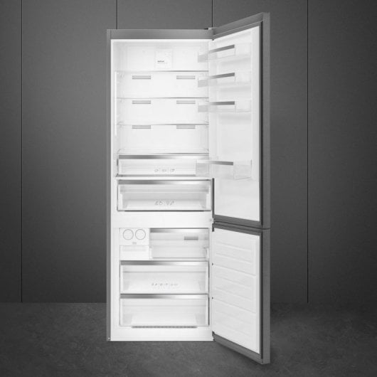 Frigorífico Smeg Combinado No Frost 192cm 481L E Inox LED Display Inverter Porta Reversível