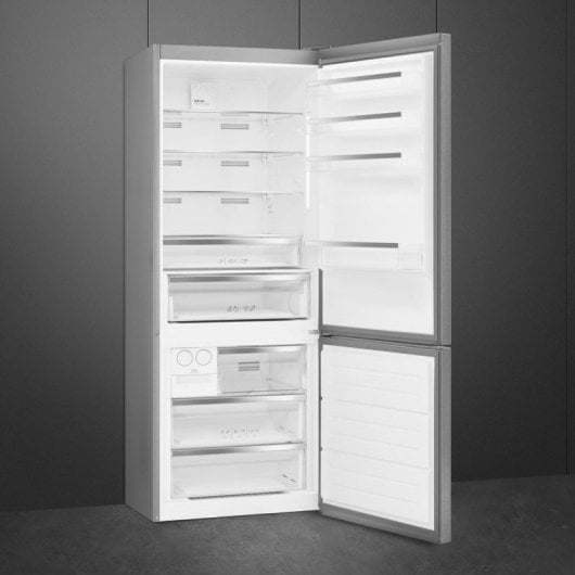 Frigorífico Smeg Combinado No Frost 192cm 481L E Inox LED Display Inverter Porta Reversível
