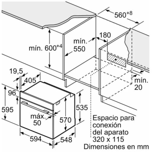 Horno eléctrico Balay 3HB4821G3 71 L Negro integrado eficiencia A+++