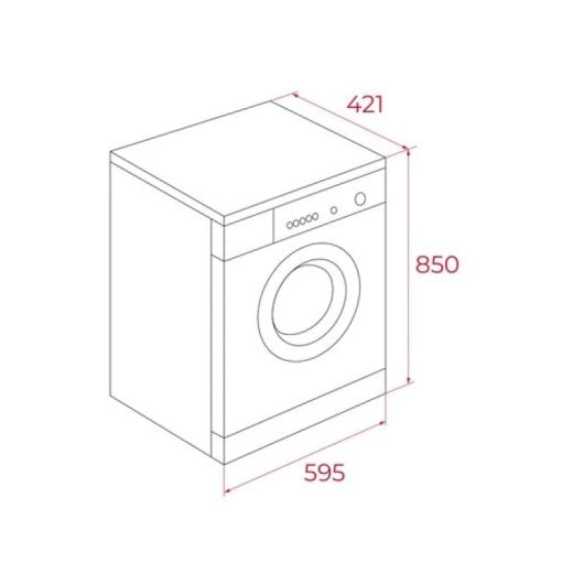 Lavadora Teka WMK 40740 7kg Carga Frontal 1400rpm A Blanca