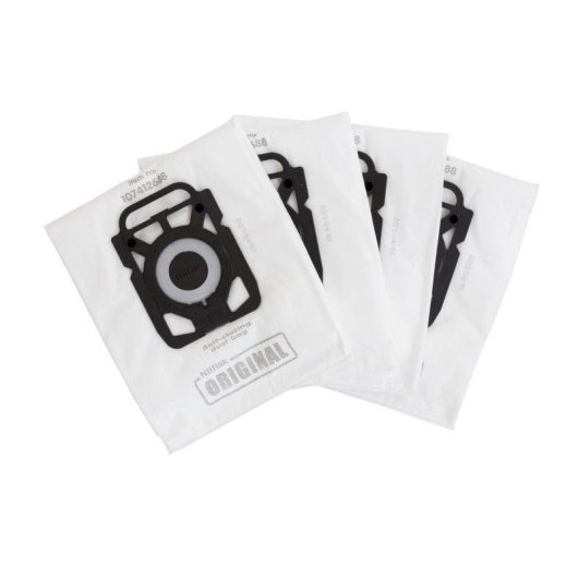 Saco do pó Nilfisk 107407940 Original 4 Unidades + Pré-filtro Elite King Extreme