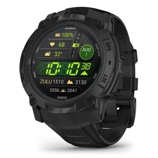 Garmin Instinct 3 Tactical Edition GPS Bluetooth 50mm AMOLED Schwarz Einheitsgröße Wasserdicht 10ATM SpO2 Herzfrequenz Schlafmonitor