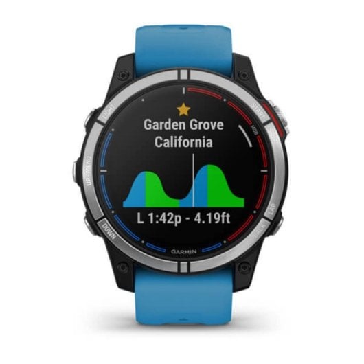 Smartwatch Garmin quatix 7 GPS Wifi Pantalla táctil Azul, banda silicona talla única