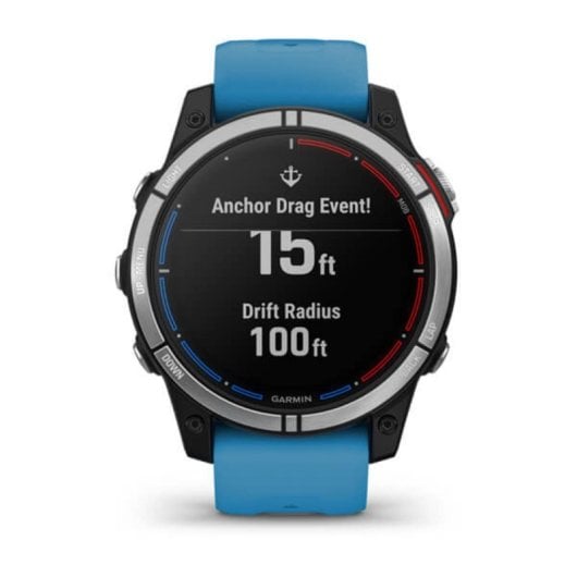 Smartwatch Garmin quatix 7 GPS Wifi Pantalla táctil Azul, banda silicona talla única