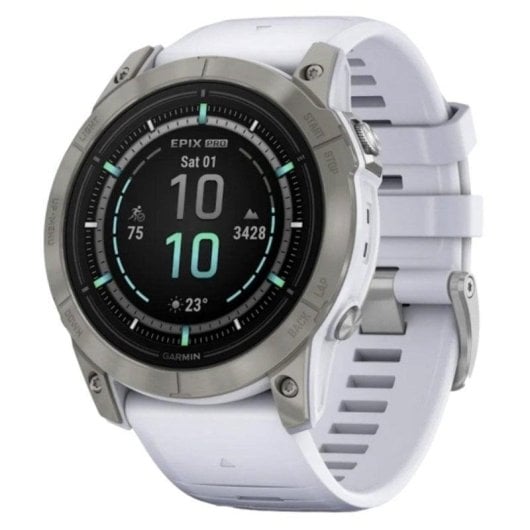 Garmin epix Pro Gen 2 GPS WiFi 51mm AMOLED Blanc XL Étanche 10ATM SpO2 Pulsomètre Sommeil