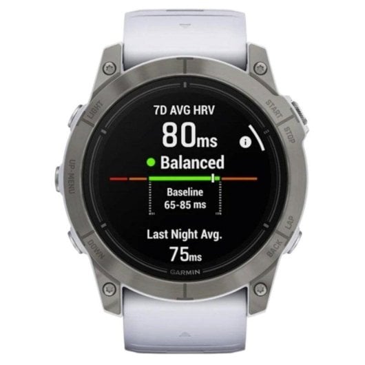 Garmin epix Pro Gen 2 GPS WiFi 51mm AMOLED Blanc XL Étanche 10ATM SpO2 Pulsomètre Sommeil