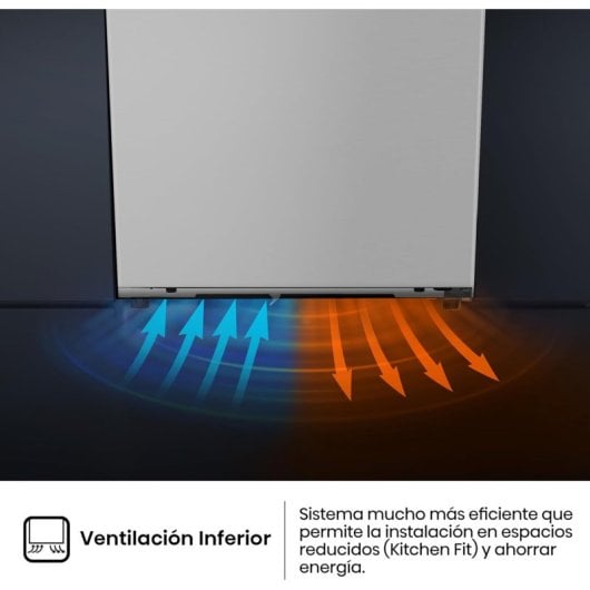 Congelador Hisense FT3K310SEWE 312L Bottom Vent Door 90º Kitchen Fit No Frost E Blanco