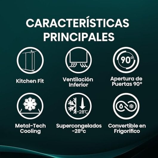Congelador Hisense FT3K310SAIE 312L Kitchen Fit Metal-Tech Cooling E Inox