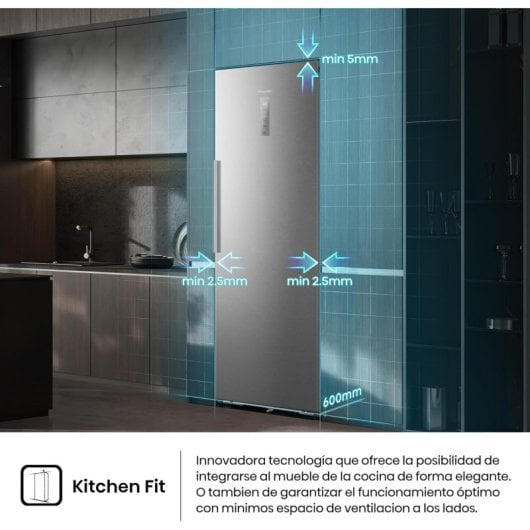 Congelador Hisense FT3K310SAIE 312L Kitchen Fit Metal-Tech Cooling E Inox