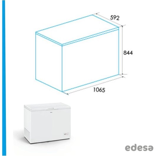 Congelador Edesa EZH-3011 293L Dual Mecânico Branco 2 Cestos Eficiência E