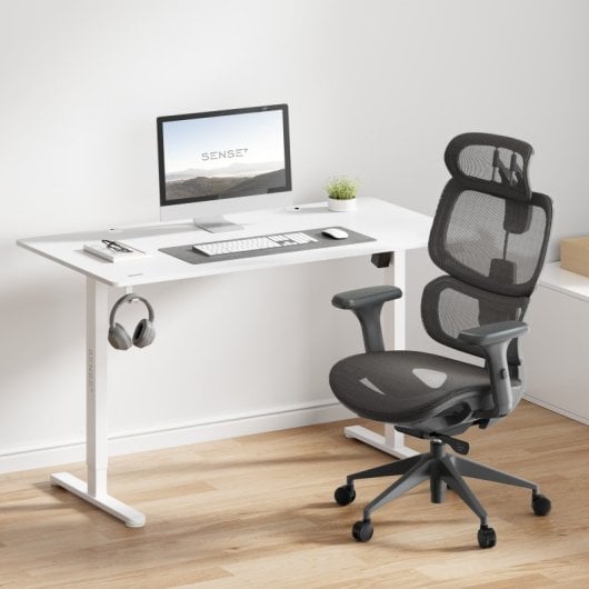 Silla de Oficina SENSE7 Nobu Soporte Lumbar Innovador Reposabrazos 3D Malla Transpirable Dark Gray