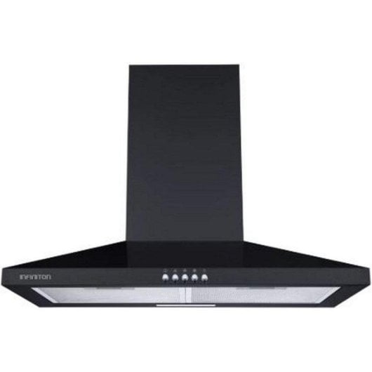 Campana extractora Infiniton CMPP-64NBH negra 60cm 400m3/h 3 niveles LED filtros aluminio