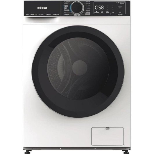 Lavadora Edesa EWF-9401 WH Carga Frontal 9 Kg 1400 rpm A Blanca Silence Inverter