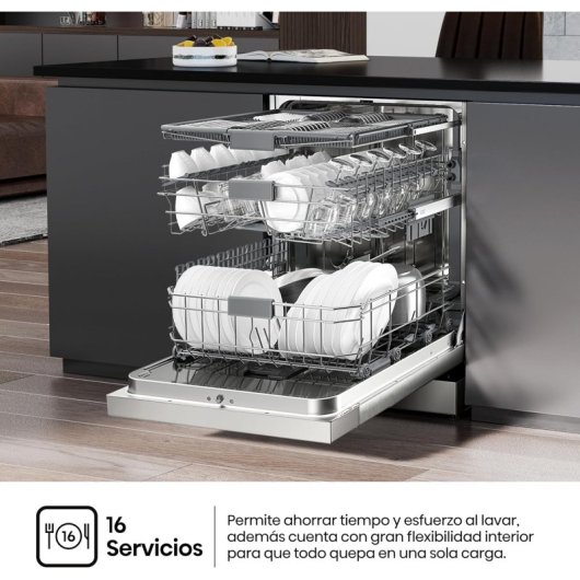 Lavavajillas Hisense HS643C90W 16 servicios Clase C Secado Extra Control Táctil Blanco