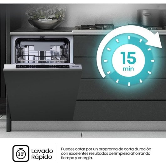 Hisense HV543D10 Máquina de lavar louça de encastrar 45 cm 11 talheres Inverter Branco D